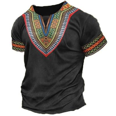 New Clothes 3d Print For Men Dashiki T Shirt Traditional Wear Clothing Short Sleeve Casual Retro Streetwear Vintage Ethnic Style