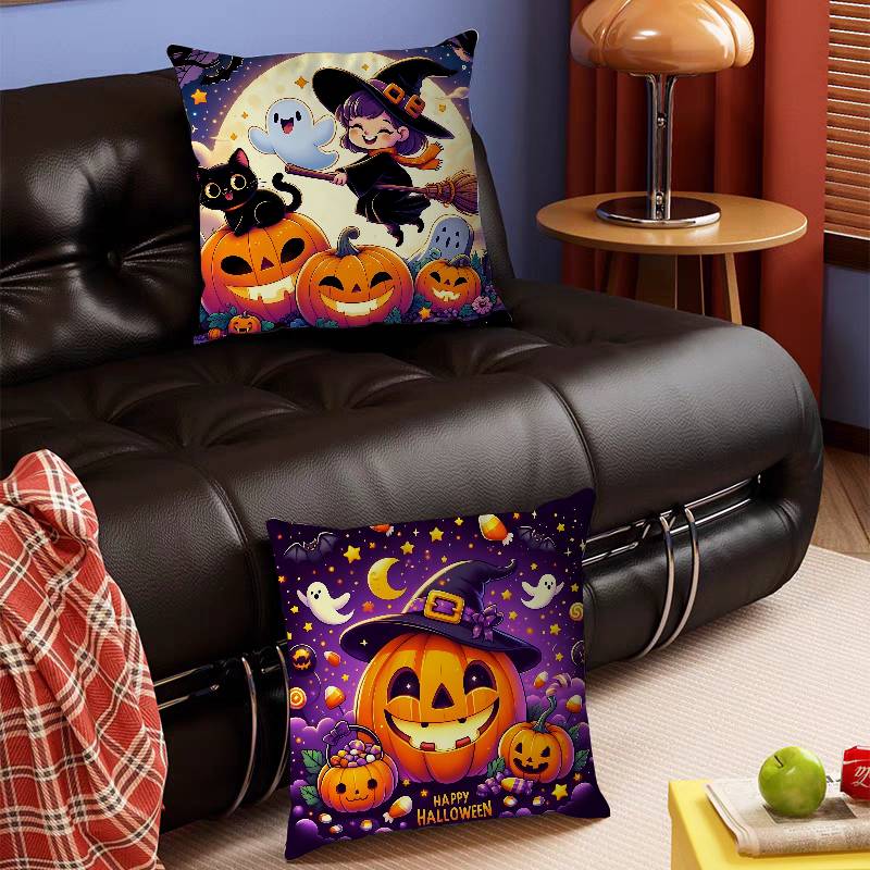 Tecknad Halloween Spöke Kudde Kuddfodral Örngott Vardagsrum Soffa Heminredning Anpassad