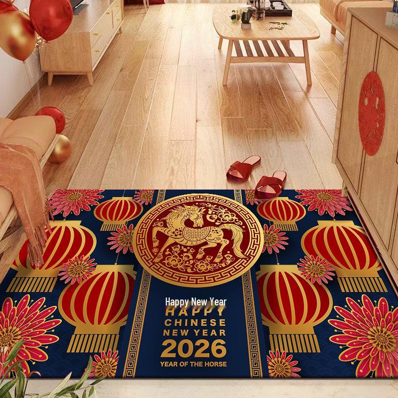 

2026 Красный Хрустальный Бархатный Коврик для Двери: Грязеотталкивающий, Износостойкий, Легко чистится, Впитывающий влагу, Нескользящий. 40*60cm (Thick Crystal Velvet)