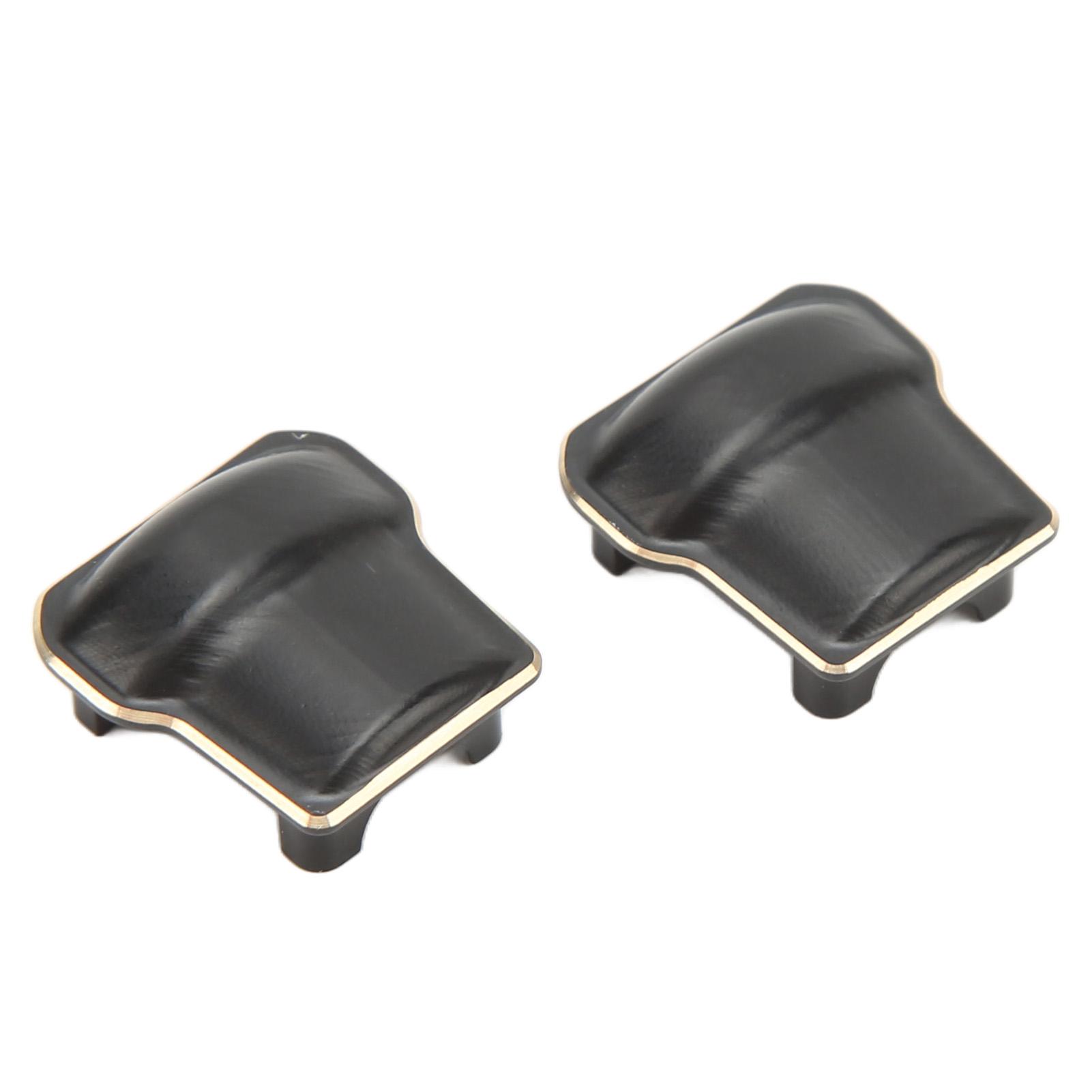 

2PCS RC Gear Box Cover Brass Black Rustproof Wear Resistant Front Rear Gear Box Cover for Traxxas TRX4M 1/18