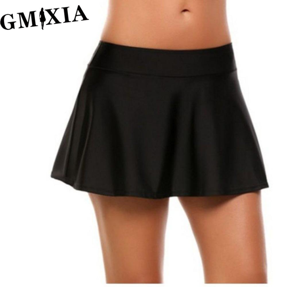 

GMXIA Женская Модная Повседневная Однотонная Юбка с Принтом на Лето Весну S чёрный