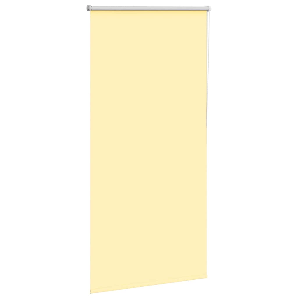 Blackout Roller Blind Yellow 85 x 150 cm Fabric Width 80.7 cm Polyester