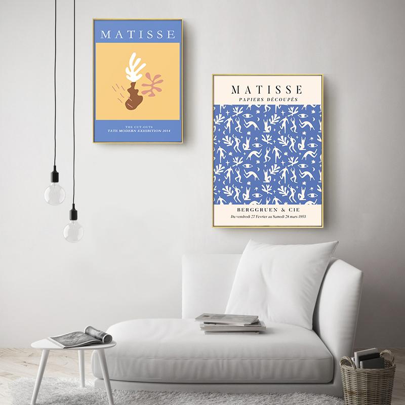 Abstract Home Decoration Canvas Art Painting French Henri Matisse Blue Nude Posters HD Cutout Print Wall Picture For Living Room