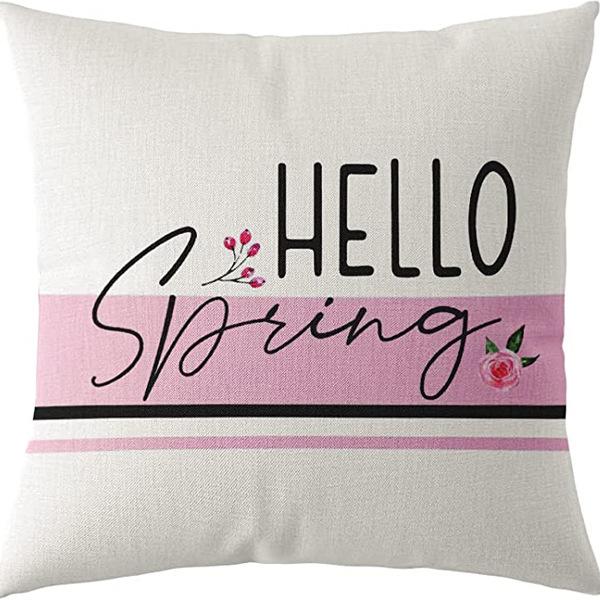 Flowers Daisy Tulip Printed Linen Pillow Case Home Living Room Sofa Bedroom Pillow Case