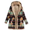Vintage Women Fleece Jacket Warm Hooded Coat Loose Fit Zipper Pocket Fashion Outerwear Spring Winter