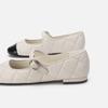 Mary Jane shoes women's round head shallow mouth flat bottom ballet shoes versatile word with diamond retro