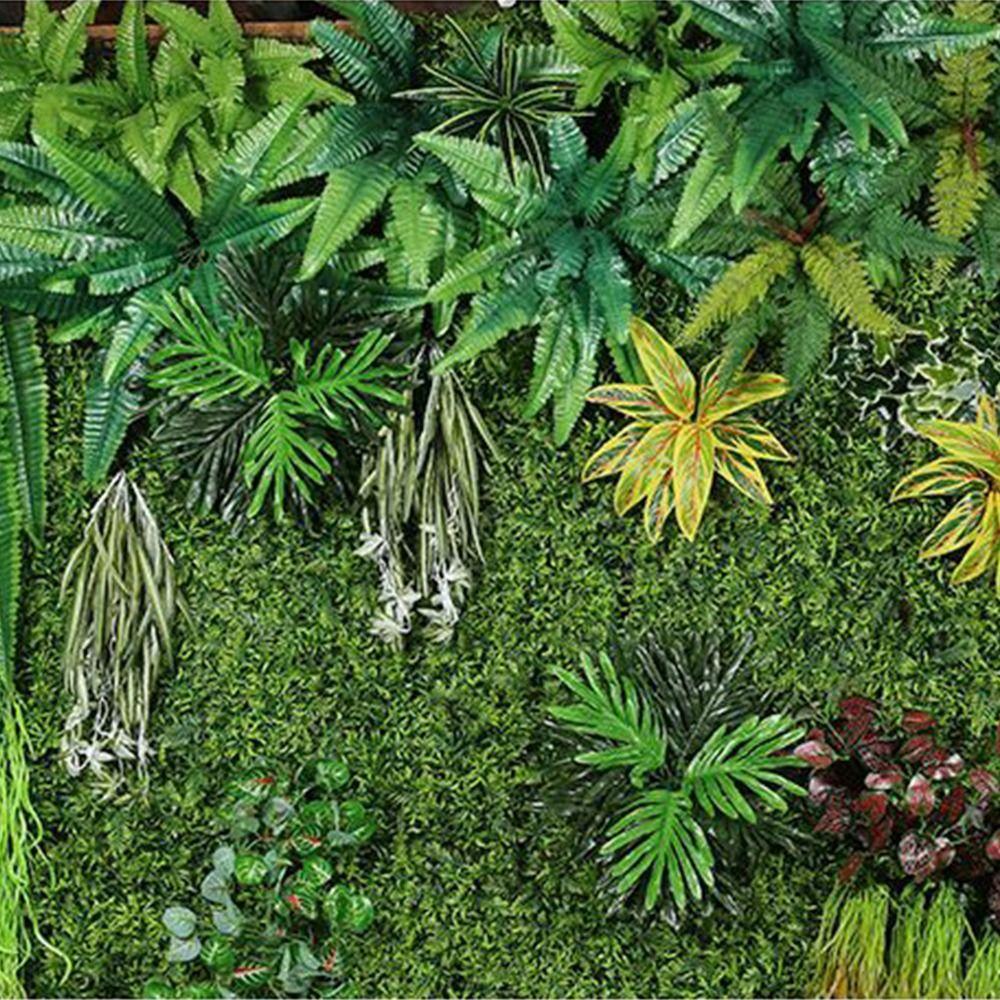 Plastic Lawn Artificial Plant Wall Panel UV Resistant Fake Lawn Carpet  Party Decor
