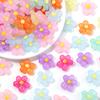 20pcs 20.5x21mm Flower Acrylic Beads Colorful Five Petals Flower Loose Beads For Jewelry Making DIY Bracelet Earrings Keychain