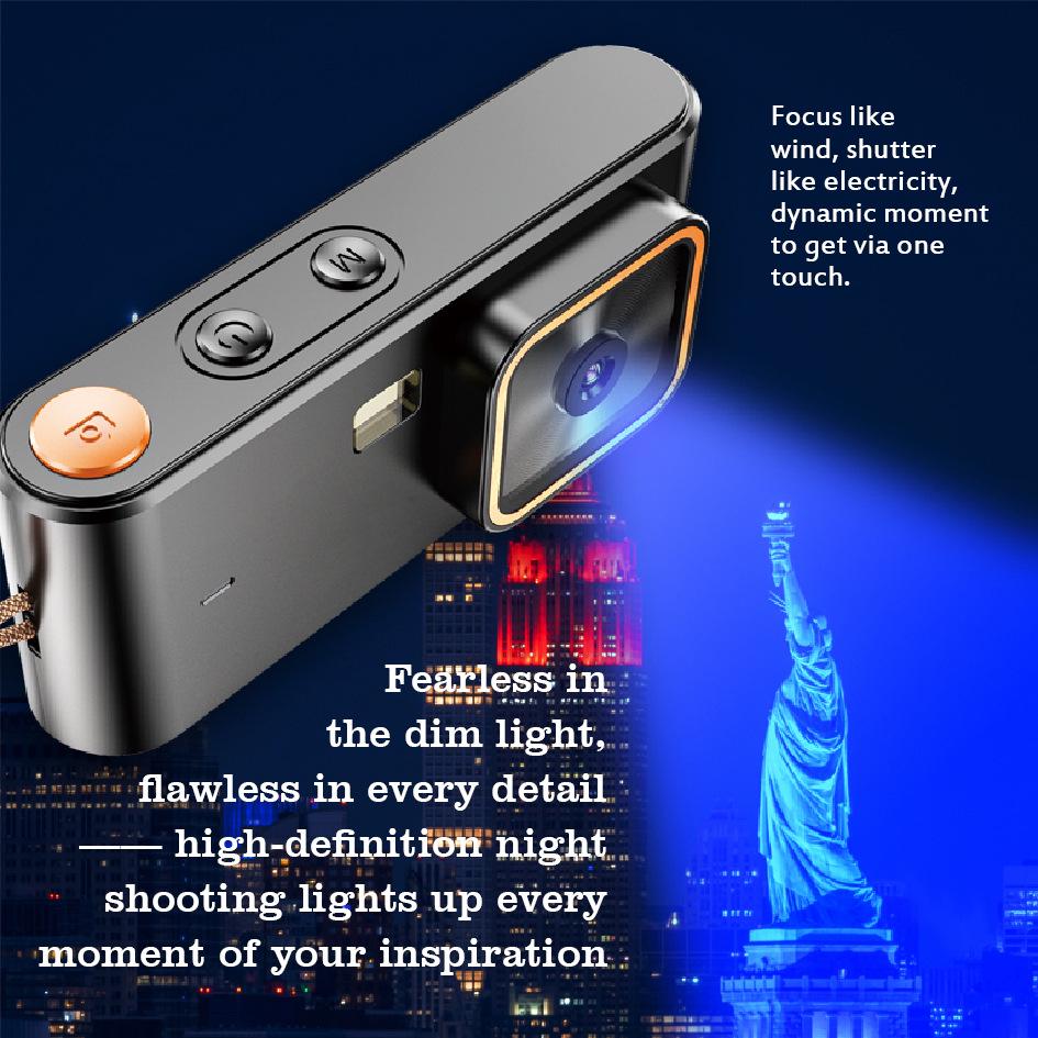HD Retro D100 Pocket Camera for Photography, Vlogging, and Photo Printing