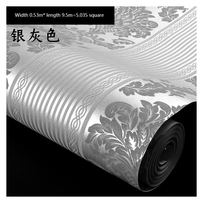 9.5M European-Style Non-Woven Wallpaper Bedroom Living Room Home Decoration 3D Luxury TV Background Wall Simple Wall Stickers