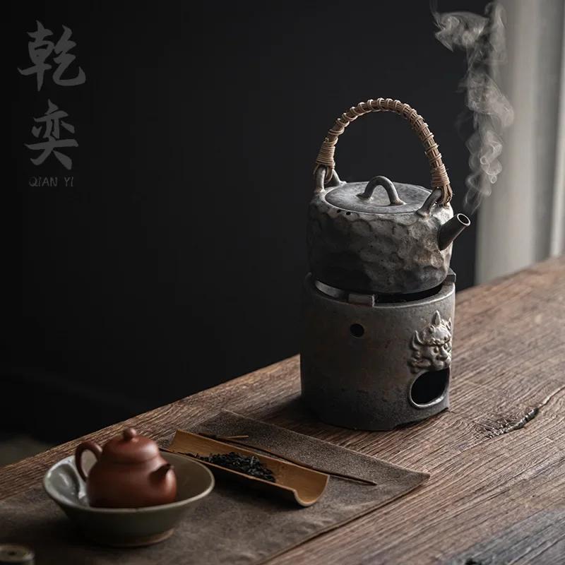 Stoneware Charcoal Stove Tea Brewing Pot Single Japanese Teapot Household Kung Fu Tea Teaware Large Capacity Tea Making Device
