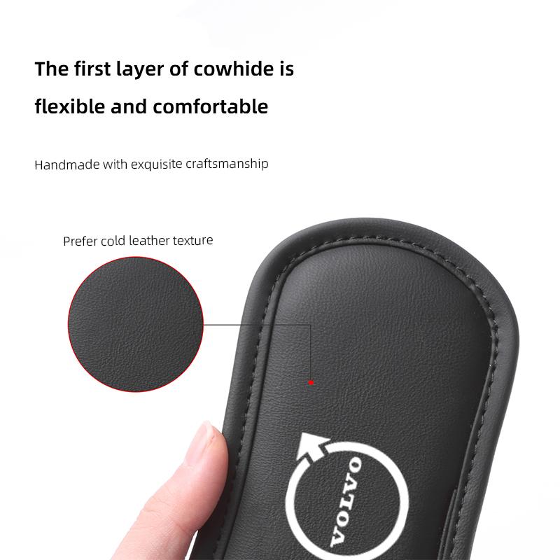 Leather Car Pillow Car Knee Pad Elastic Memory Foam Leg Pad For Volvo V60 V40 XC90 V70 S60 C30 XC60 V50 S90 AWD S80 Auto Cushion aqz123