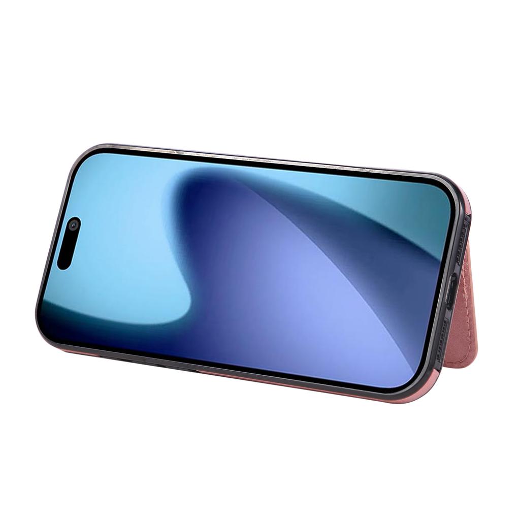 For iPhone 17 Pro Max Case Card Holder Kickstand PU Leather + TPU Phone Cover