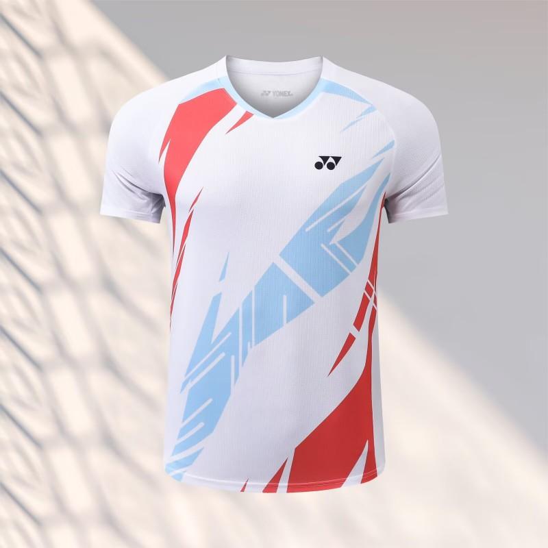Quick-Dry Badminton Shirt Unisex Short Sleeve Sport Tee Breathable Competition Top Training