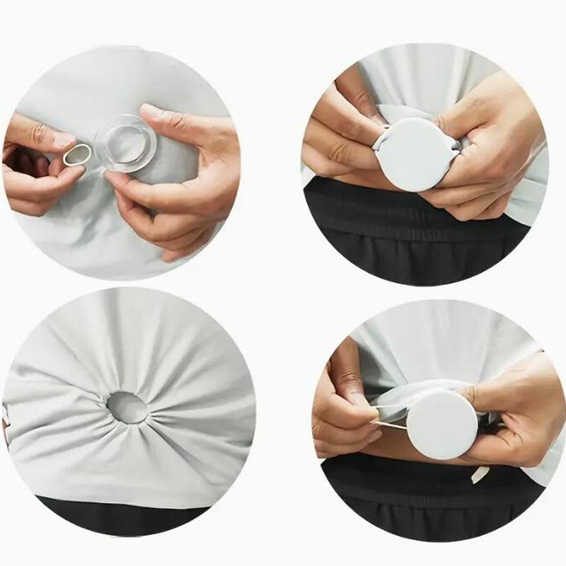 1/2set Fashion Round Circle Clip Buckle Shawl T-Shirt Tie Clip Brooch Waist Buckle Versatile Clothing Transparent Clips Holder