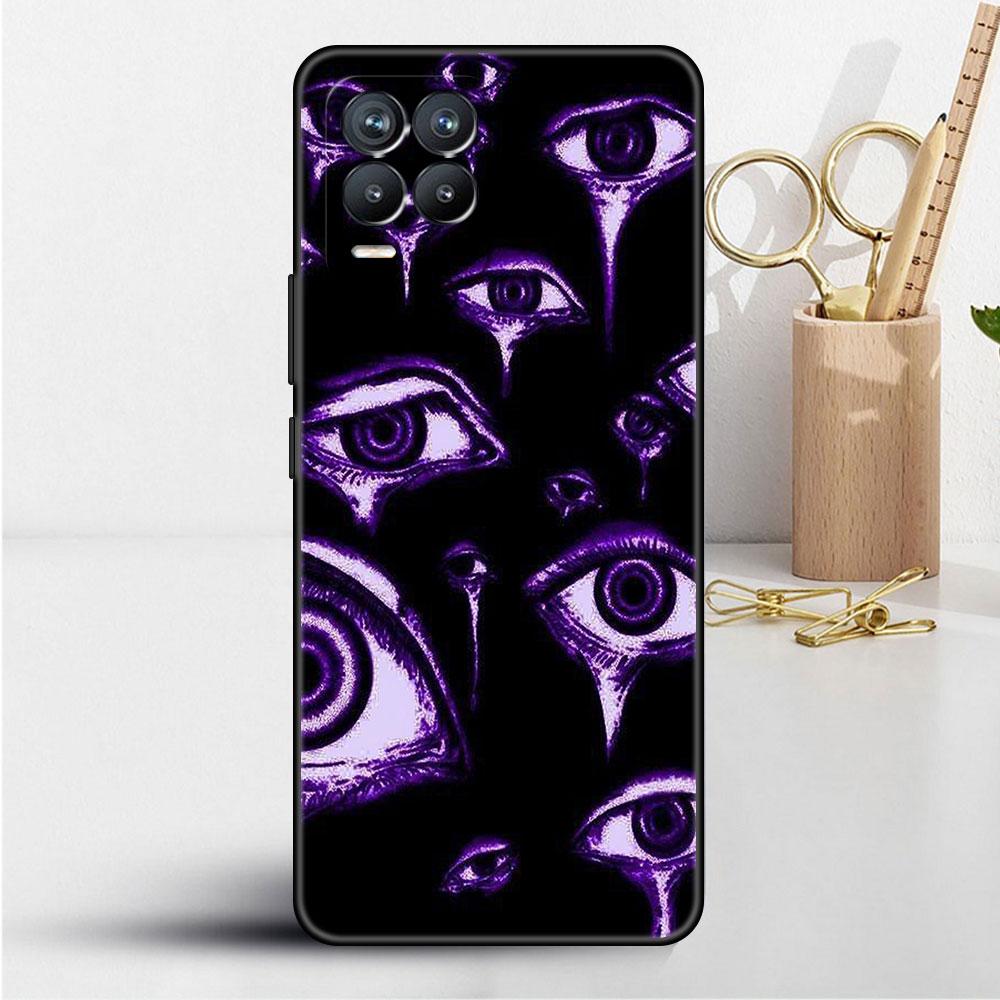 Case For Realme 8 C21y GT Neo 2 3 8i C21 7 C11 6 C12 C35 C3 GT 9 Pro C12 Master Funda Phone Cover Scary Face Eyes Smiley