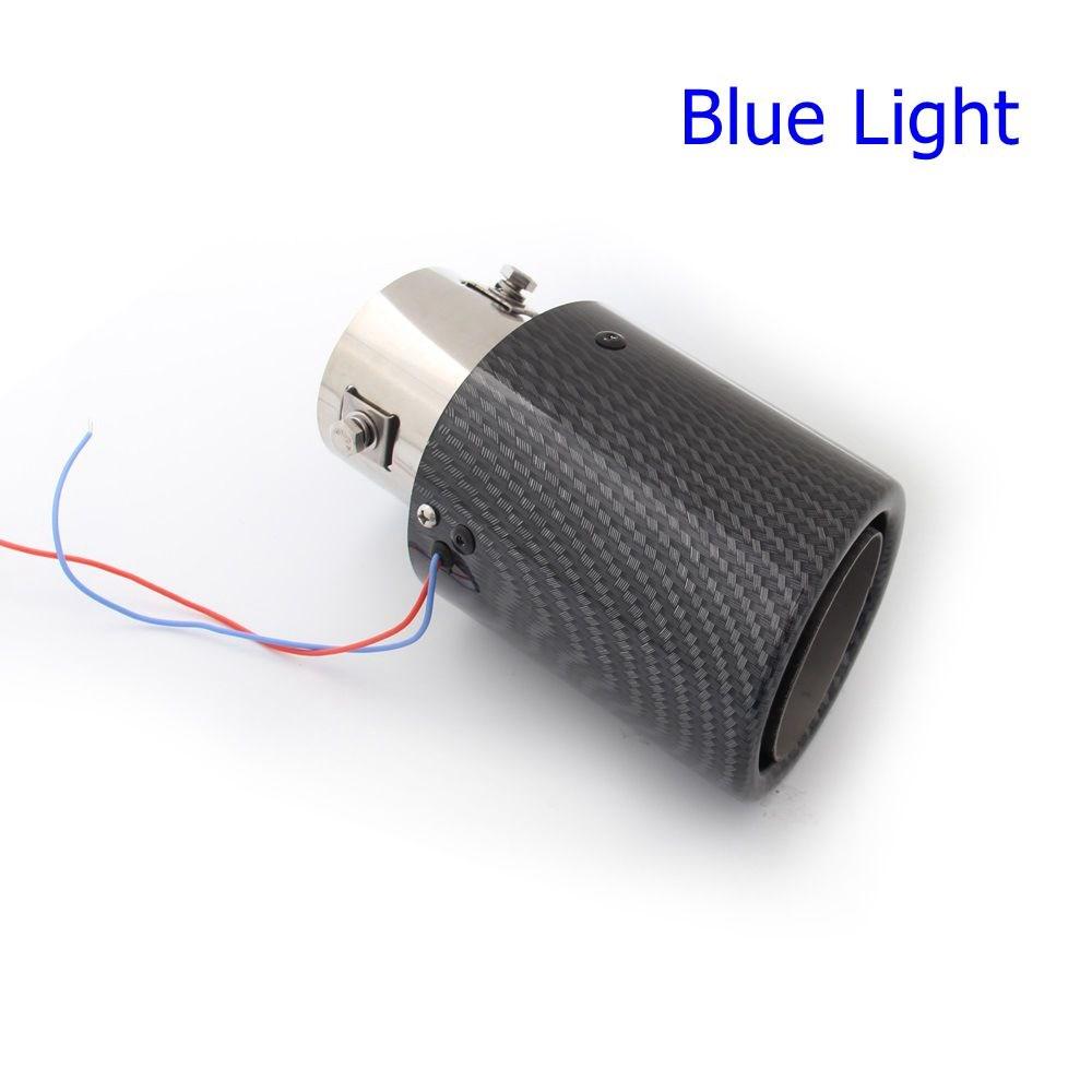 Universal Auto Modifizierte Auspuffspitze Rohr LED Rot/Blau Licht Auslass Auspuffrohr Schwanz Throat Schalldämpfer Turbo