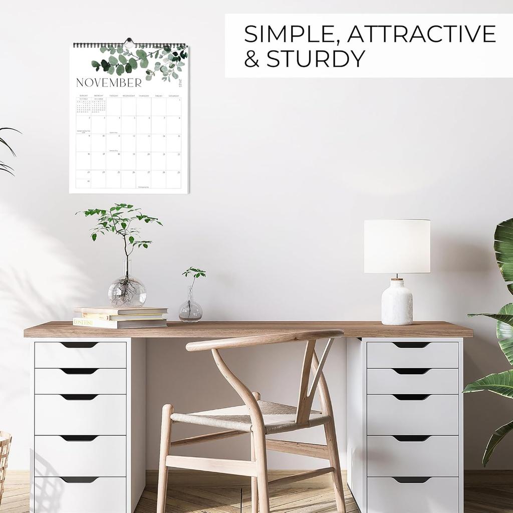 Aesthetic 2026 Wall Calendar - Runs Until December 2026 - The Perfect Large Modern Greenery Calendar Planner for Easy Organizing