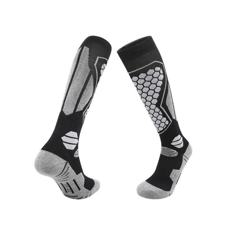Professional Thermal Ski Socks Long Cushioned Sports Socks with Terry Cloth Foot Non-Slip Hiking Socks for Outdoor