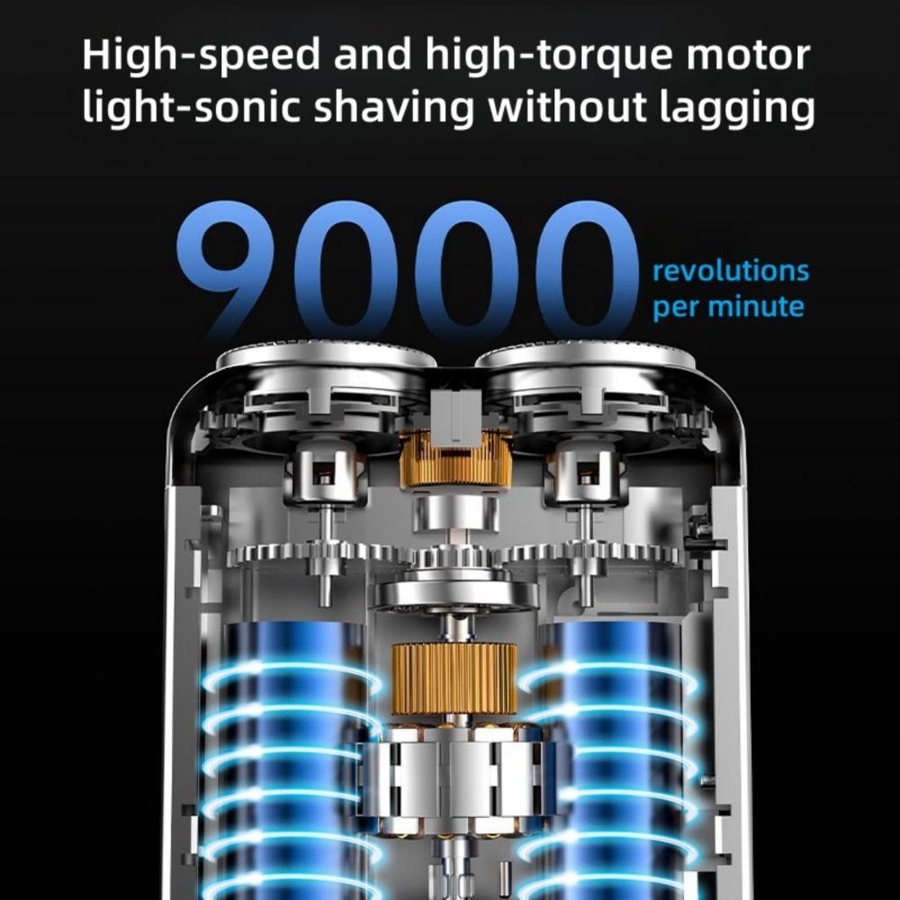 Mini Electric Razor Double-Ring Men's Shaver Portable Pocket Shaver