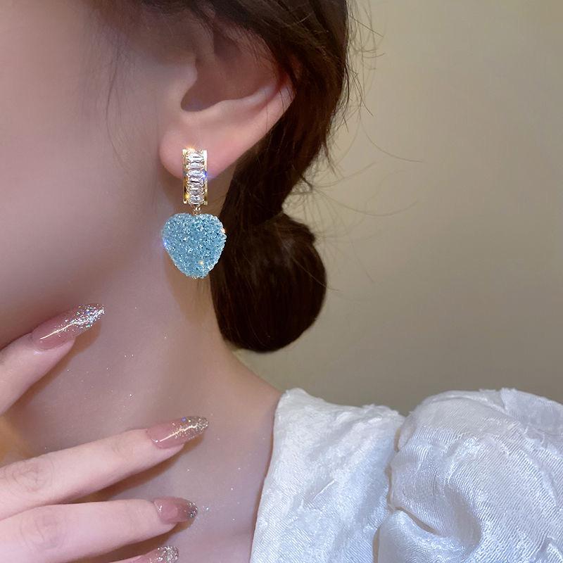 Trendy 2025 INS Peach Heart Earrings: Cute, High-Class Studs for Women's Summer Fashion