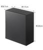 Yamazaki Jitsugyo 5432 Magnetic Dust Box & Storage Case Black Approx. W17XD8.7~16XH20cm Tower Flap Type Small Items Storage Trash Can