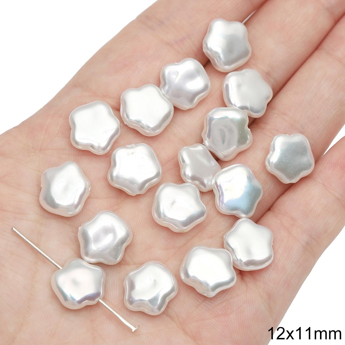 

Бусины из искусственного жемчуга ABS с геометрической формой для самостоятельного изготовления ювелирных изделий, домашнего декора, для наполнения ваз 12x11mm