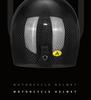 AD Retro Carbon Fiber Fiberglass Motorcycle Helmet for Cruiser, Scooter, and Moped