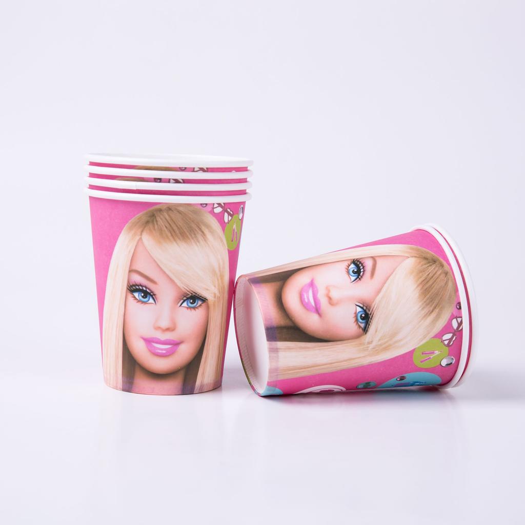Girl Doll Barbie Pink Birthday Party Supplies Tableware Cups Decorations Plates
