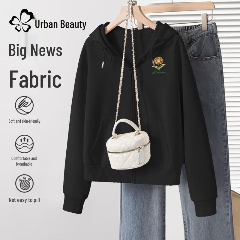 Lady's Charm Women's Embroidered Hooded Sweatshirt