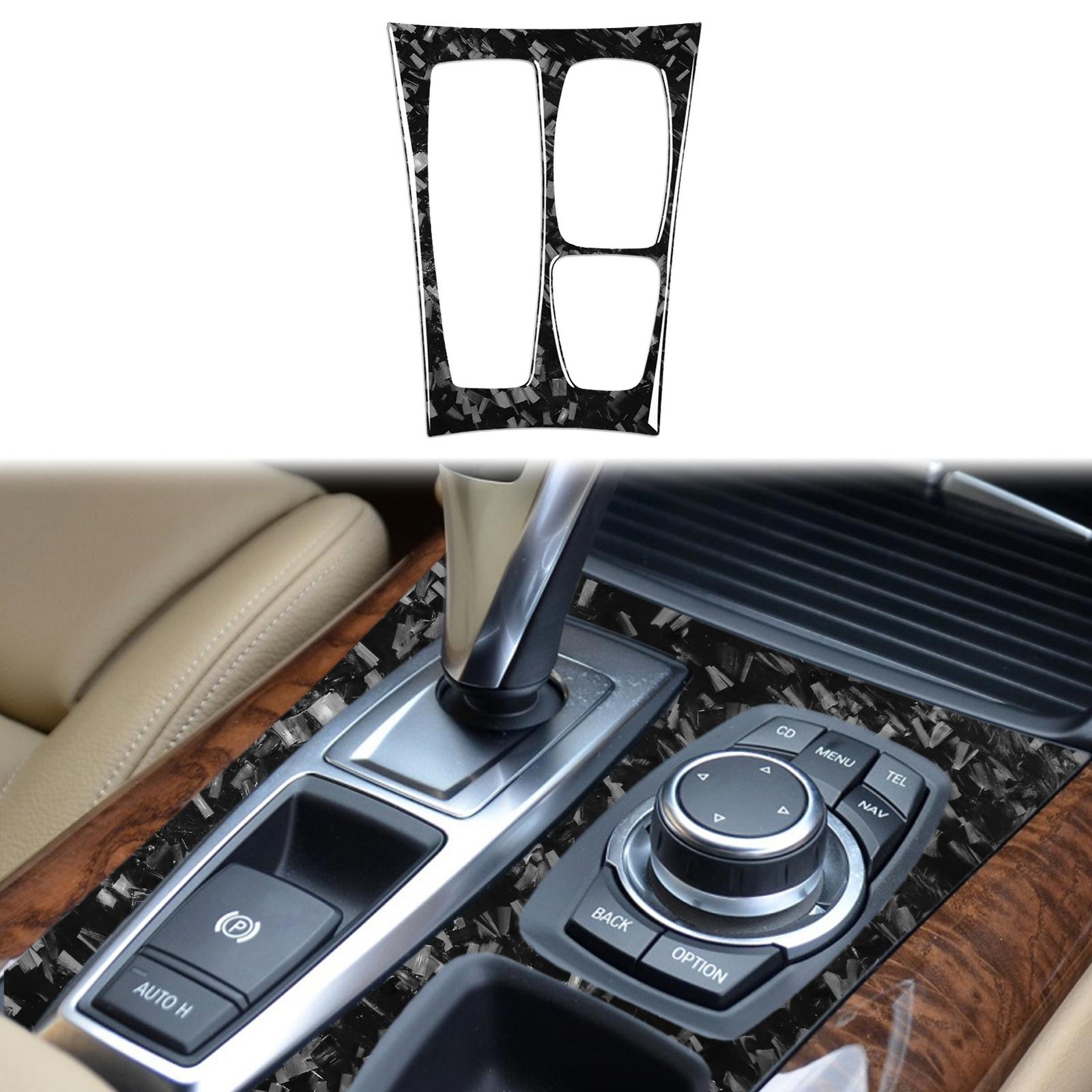 Carbon Fiber Gear Shift Lever Panel Trim for BMW X5 E70 X6 E71 2010-2013