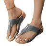 Fashion Ladies Shoes 2025 Fashion Pinch Toe Women's Slippers New Metal Decoration Beach Slippers Women Summer Solid Plus Size Flip Flops