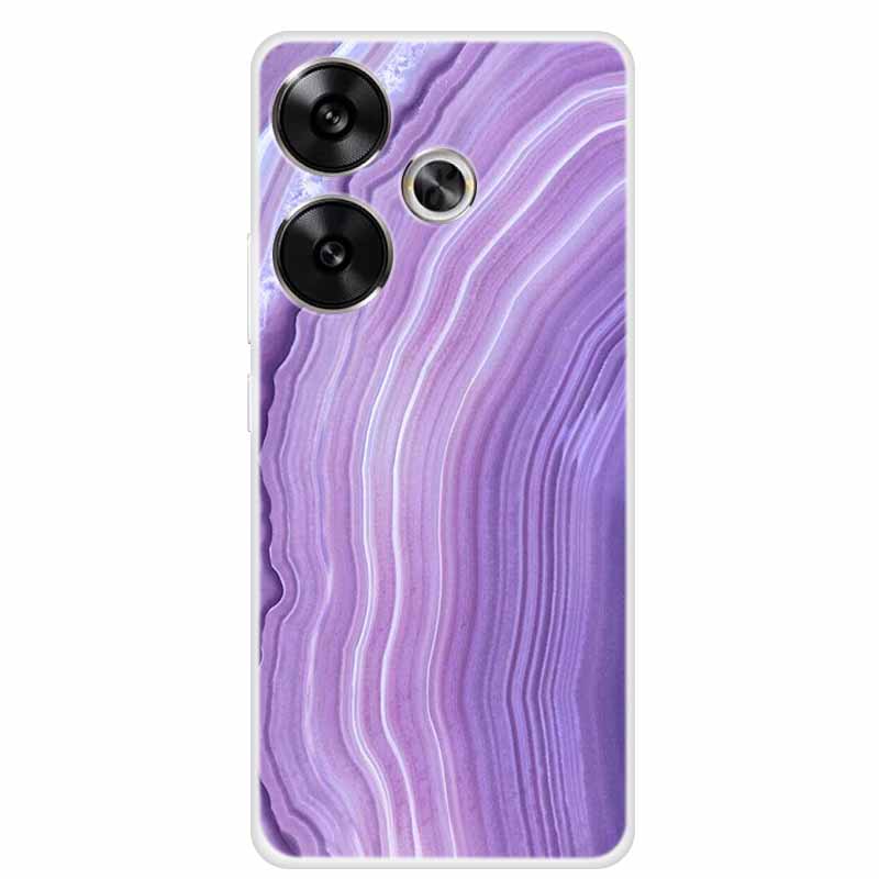 Marble Soft Phone Case For Poco F6 Transparent Case Silicone TPU Cover Funda Para Shield Clear Case for Xiaomi Poco F6 F 6 Pro
