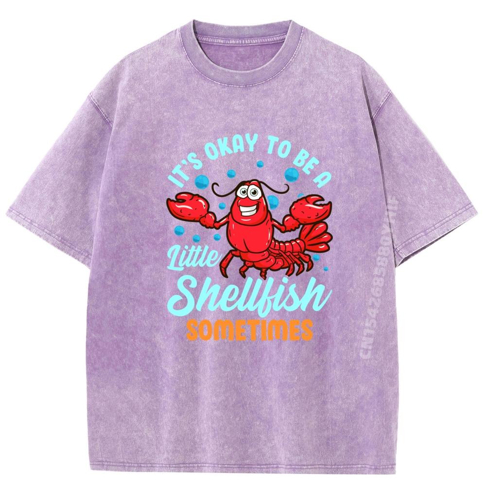 Lobster Seafood Shellfish Food Luxury Designer Mens High Quality Custom T Shirt Mens Funny Washed Clothes