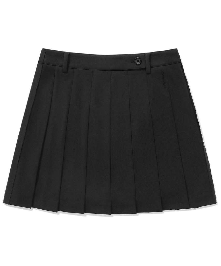 Covernat Woman Pleated Mini Skirt Charcoal