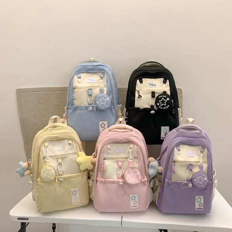 Japanese Girls Schoolbag, Junior High School Students, Primary School Students, Large-Capacity Backpack, College Wind Backpack, High School Students