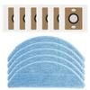 Replacement Mop Cloths and Dust Bags Kit for ILIFE A12 Pro Includes 5 Mop Pads and 6 Dust Bags for Effective Use