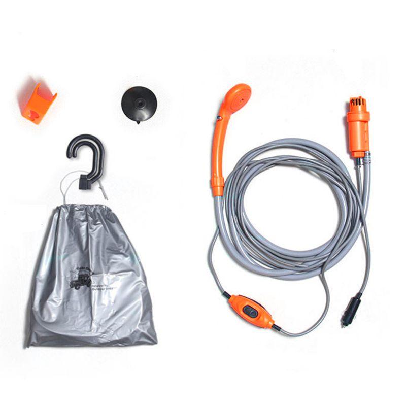 Portable Shower Camping Shower, 12V Outdoor Camp Shower Pump Shower Kit For Car Washing Cleaning Plants Watering Travel