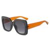 Chic Color-Block Sunglasses: Trendy, Large Frame, UV Protection, and Flattering for All Faces.