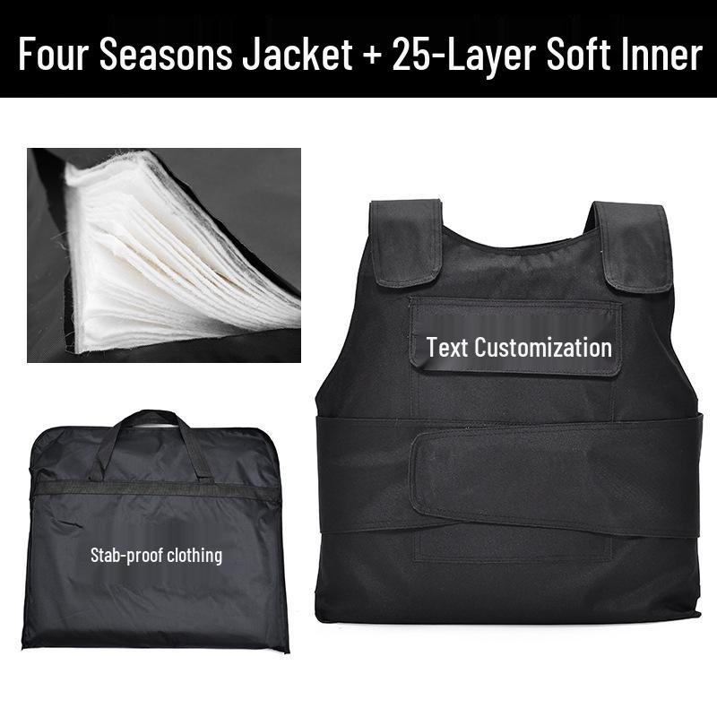 Stab-Proof Security Vest - Durable Protective Wear for Duty Guards