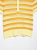 2026 Summer Yellow Striped Short-Sleeved Women's Knitwear
