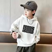 Y2K latest trendy letter-printed children's hooded sweatshirt for autumn and winter daily wear and warmth retention