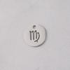 B4838 12mm Zodiac Style Charm 14k Gold Plated Stainless Steel Charm logo Custom Pendant for Jewelry Diy