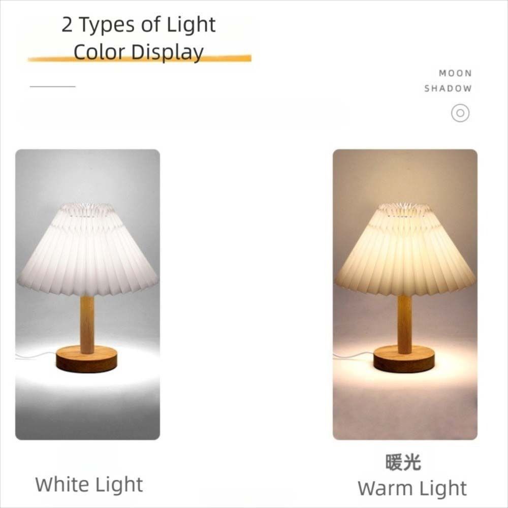 Art Atmosphere Nordic Pleated Table Lamp Home Decoration LED Desk Lamp Card Seat