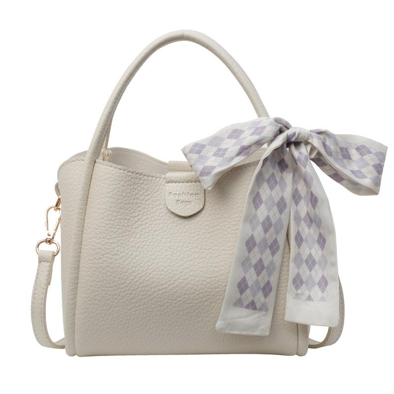 Hand carry commuter bag women's new texture simple trend shoulder bag bucket bag