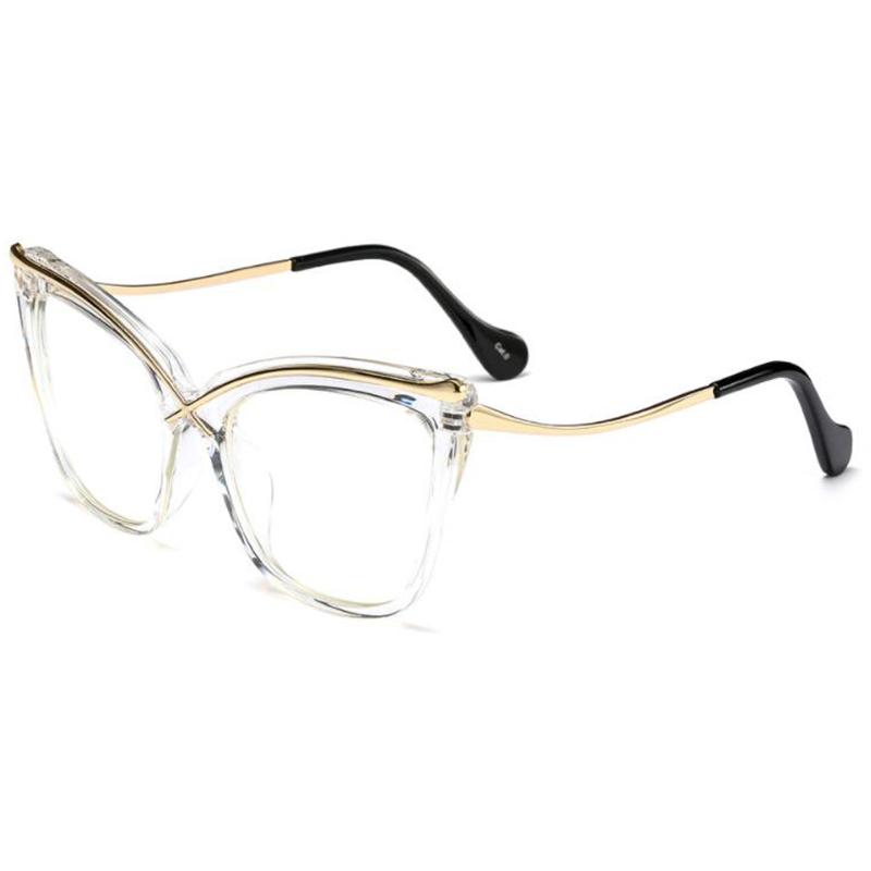 Oversized Leopard Cat Eye Reading Glasses Women Vintage Big Frame Anti Blue Light Presbyopia Glasses +2 +4 Leesbril