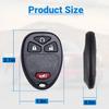 Keyless Entry Remote Car Key Fob Compatible with Chevy Silverado Avalanche Captiva Tahoe Traverse, GMC Sierra Acadia, 4 Buttons 2007-2015 Remote