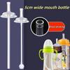 Jerliflyer 4pcs Bottle straws, hydrojug straw wide mouth silicone gravity ball design baby straw replacement no leakage baby drinking tools