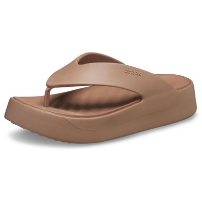 Sandálias Crocs Getaway Platform Flip Latte 23cm,