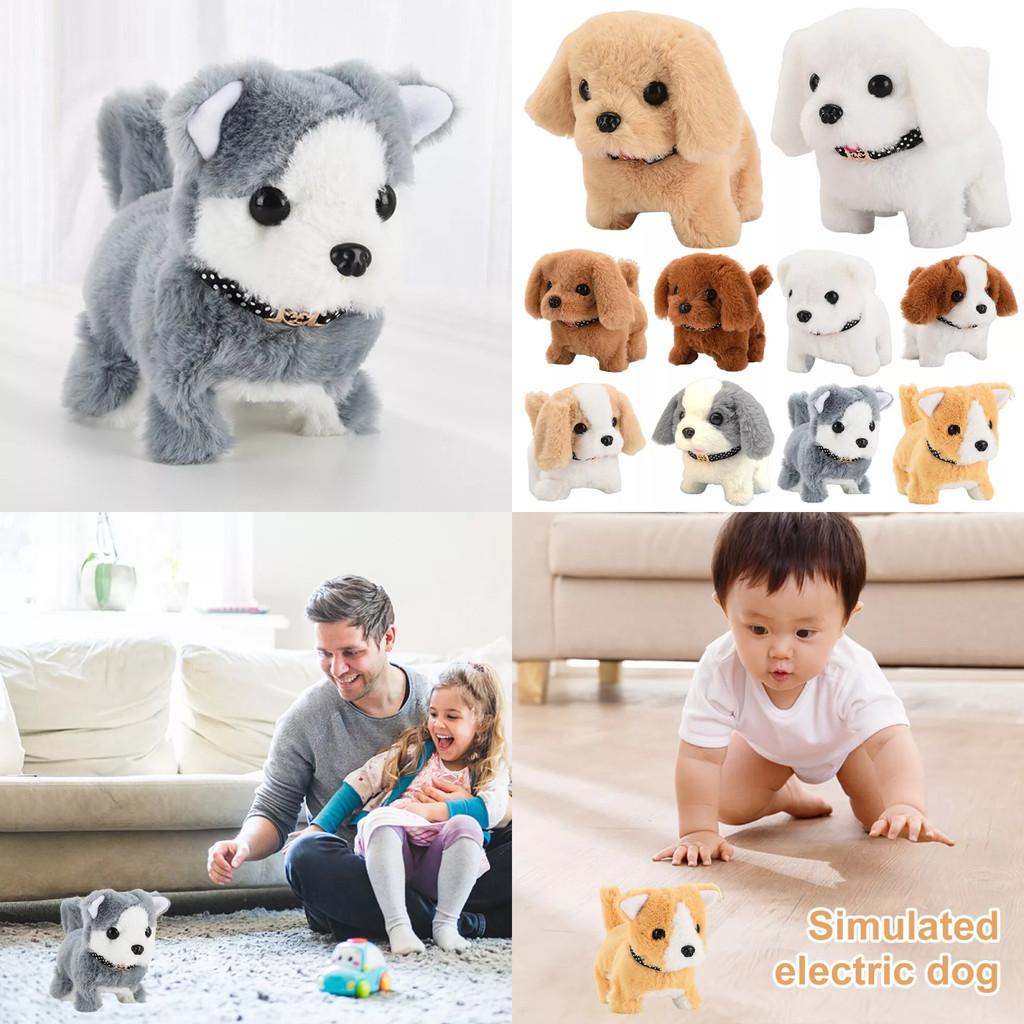 Electronic Robot Dog Walking Barking Tail Wagging Puppy Dog Plush Toy Gift Kids